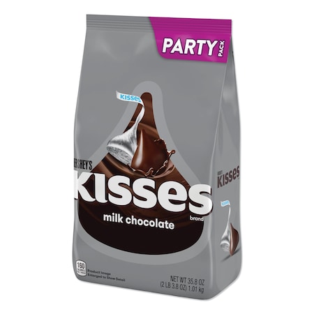 Hersheys KISSES, Milk Chocolate, Silver Wrappers, 35.8 oz Bag HEC13480